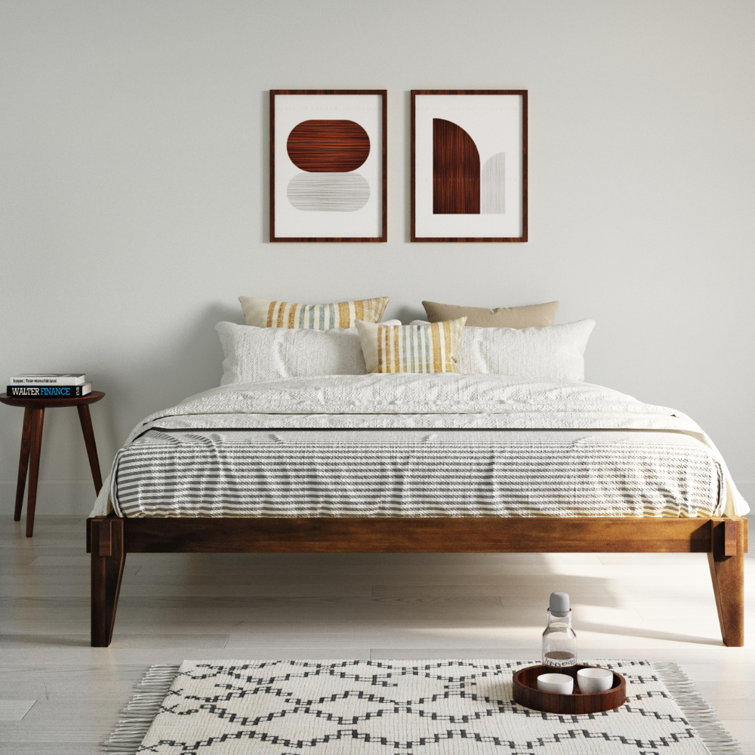 Oliver Jamerian Chalipa Solid Wood Platform Bed Frame Without